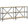 vidaXL Table console chêne sonoma 160x30x75cm bois d'ingénierie et fer