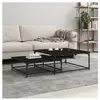 vidaXL Tables basses gigognes 2 pcs noir bois d'ingénierie