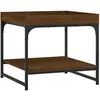 vidaXL Table basse chêne marron 49,5x49,5x45 cm bois d'ingénierie