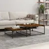 vidaXL Tables basses gigognes 2 pcs chêne fumé bois d'ingénierie