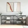 Non communiqué vidaXL Table console noir 200x30x75 cm bois d'ingénierie et fer