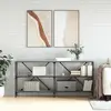 vidaXL Table console sonoma gris 160x30x75 cm bois d'ingénierie et fer
