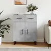 vidaXL Buffet gris béton 69,5x34x90 cm bois d'ingénierie