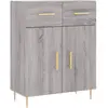 vidaXL Buffet sonoma gris 69,5x34x90 cm bois d'ingénierie