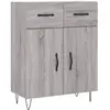 vidaXL Buffet sonoma gris 69,5x34x90 cm bois d'ingénierie
