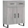 vidaXL Buffet sonoma gris 69,5x34x90 cm bois d'ingénierie