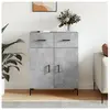 vidaXL Buffet gris béton 69,5x34x90 cm bois d'ingénierie