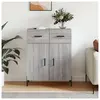 vidaXL Buffet sonoma gris 69,5x34x90 cm bois d'ingénierie