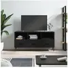 vidaXL Meuble TV noir 102x36x50 cm bois d'ingénierie