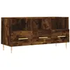vidaXL Meuble TV chêne fumé 102x36x50 cm bois d'ingénierie