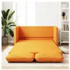 vidaXL Canapé-lit 2 en 1 jaune foncé 112x174x55 cm tissu