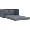 vidaXL Canapé-lit 2 en 1 gris foncé 122x204x55 cm velours