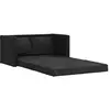 vidaXL Canapé-lit 2 en 1 noir 122x204x55 cm velours