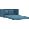 vidaXL Canapé-lit 2 en 1 bleu 122x204x55 cm velours