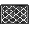 vidaXL Tapis lavable noir et blanc 160x230 cm antidérapant