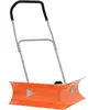vidaXL Pelle à neige double angle avec poignée extensible orange acier