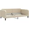 vidaXL Vidaxl Lit De Repos Crème 100x200 Cm Tissu
