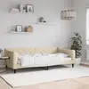 vidaXL Lit de repos crème 90x200 cm tissu