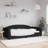 vidaXL Vidaxl Lit De Repos Noir 100x200 Cm Tissu