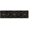 vidaXL Tapis lavable noir et doré 80x300 cm antidérapant