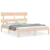 vidaXL Cadre de lit avec tête de lit 160x200 cm bois massif