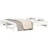 vidaXL Lit coulissant Blanc 2x(100x200) cm Bois de pin massif