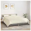 vidaXL Couverture lestée Crème clair 220x260 cm 11 kg Tissu