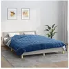 vidaXL Couverture lestée Bleu 220x235 cm 15 kg Tissu