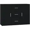 vidaXL Buffet Noir 91x29,5x65 cm Bois d'ingénierie