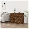 vidaXL Buffet Chêne fumé 91x29,5x65 cm Bois d'ingénierie
