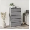 vidaXL Commode Sonoma gris 60x36x103 cm Bois d'ingénierie