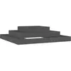 vidaXL Jardinière Gris 110x110x27 cm Bois massif de pin