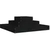 vidaXL Jardinière Noir 80x80x27 cm Bois massif de pin