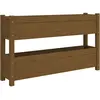 vidaXL Jardinière Marron miel 112x25x66 cm Bois massif de pin