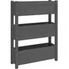 vidaXL Jardinière Gris 77x25x104,5 cm Bois massif de pin