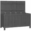vidaXL Boîte de rangement de jardin Gris 121x55x64 cm Bois de pin