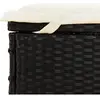vidaXL Transat 2 places avec toit rond noir 211x112x140 cm