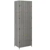 vidaXL Armoire de rangement jardin Gris 59x40x180 cm Résine tressée