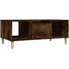 vidaXL Table basse Chêne fumé 90x50x36,5 cm Bois d'ingénierie