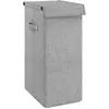 vidaXL Panier à linge pliable Gris 26x34,5x59,5 cm Tissu en faux lin