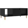 vidaXL Table basse Noir 90x50x36,5 cm Bois d'ingénierie