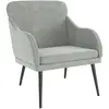vidaXL Fauteuil Gris clair 63x76x80 cm Velours