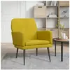 351410 vidaXL Fauteuil Jaune 62x79x79 cm Velours