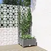 vidaXL Jardinière avec treillis Gris clair 40x40x121,5 cm PP