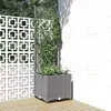 vidaXL Jardinière avec treillis Gris clair 40x40x136 cm PP