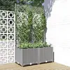vidaXL Jardinière avec treillis Gris clair 80x40x136 cm PP