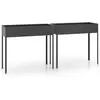 vidaXL Jardinières 2 pcs Anthracite Acier galvanisé