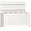 vidaXL Boîte de rangement de jardin Blanc 115x49x60 cm Bois de pin