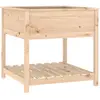 vidaXL Jardinière avec étagère 82,5x82,5x81 cm Bois massif de pin
