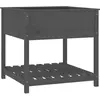 vidaXL Jardinière avec étagère Gris 82,5x82,5x81 cm Bois massif de pin